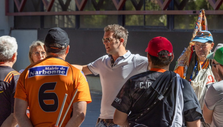 Tournage des premières séquences au Parc des Sports de Narbonne avec Etienne Garcia © Nicolas Lalos / Cédric Rosalen Le Film.